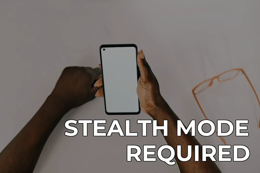 person holding white iphone 5 c — STEALTH MODE REQUIRED