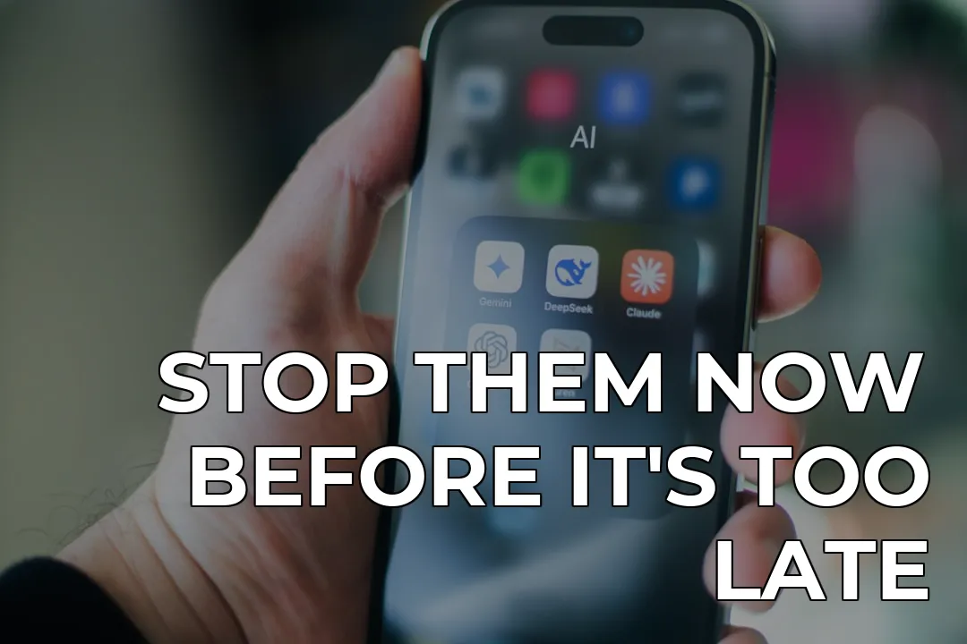 A hand holds a smartphone with various apps. — STOP THEM NOW BEFORE IT'S TOO LATE