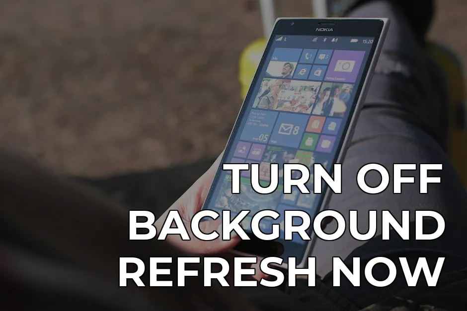 stop facebook background refresh from sending your location — TURN OFF BACKGROUND REFRESH NOW